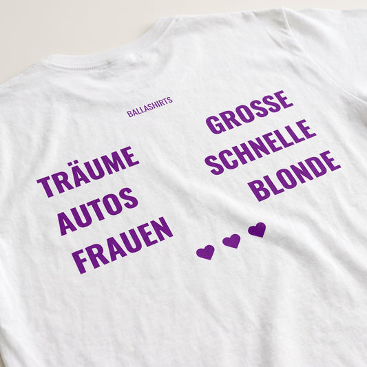 Grosse Träume, schnelle Autos, blonde Frauen T-Shirt