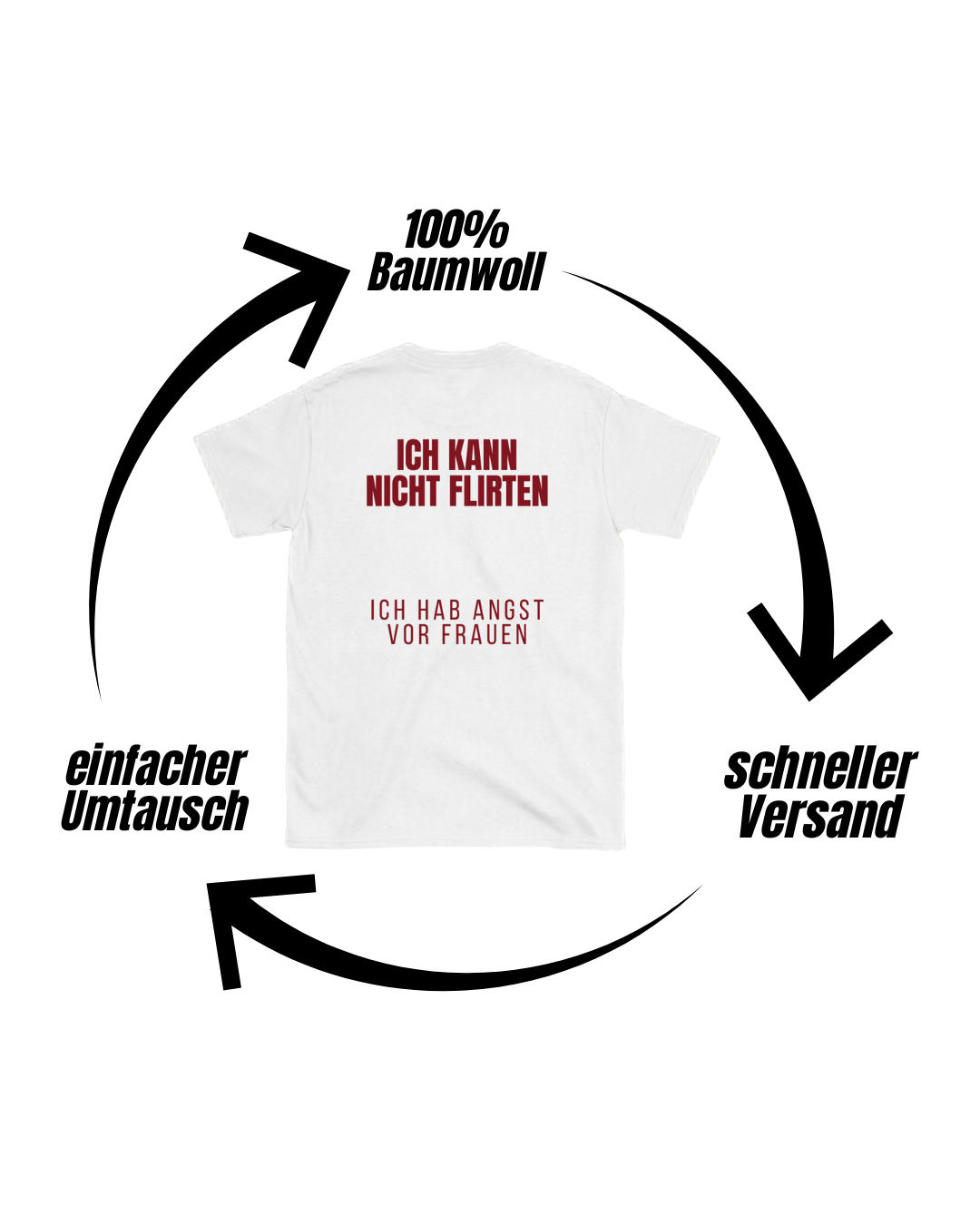 Ich kann nicht flirten, ich hab angst vor Frauen T-Shirt
