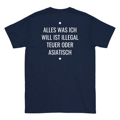 Alles was ich will ist illegal, teuer oder Asiatisch T-Shirt
