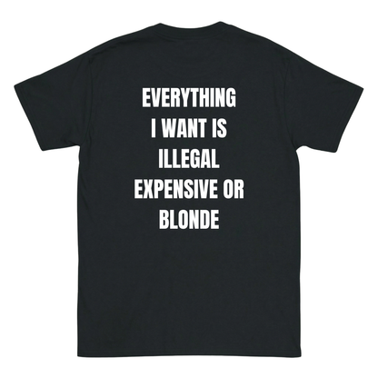 Everything I love is Illegal, expensive or blonde T-Shirt