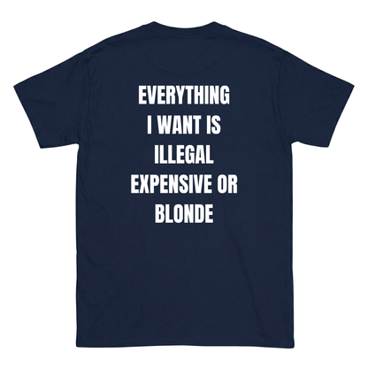 Everything I love is Illegal, expensive or blonde T-Shirt
