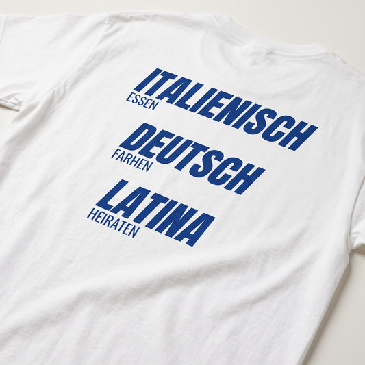 Italienisch essen, Deutsch fahren, Latina heiraten T-Shirt