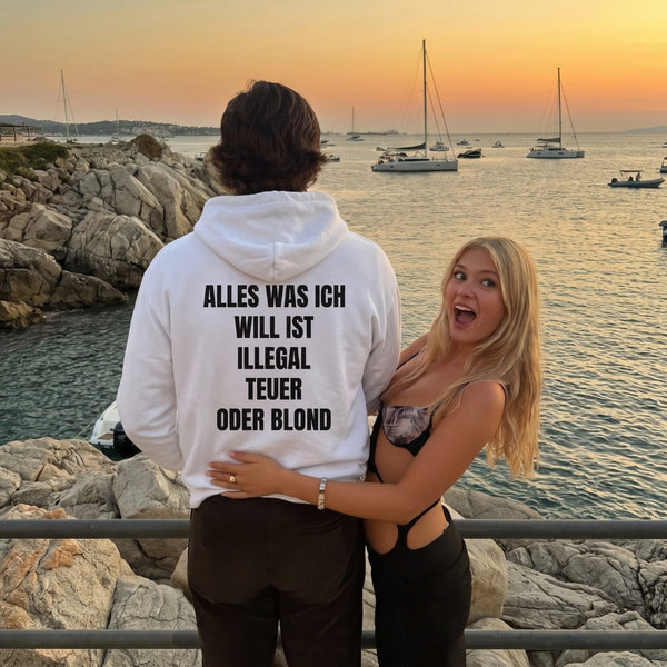 Alles was ich will ist Blond Hoodie