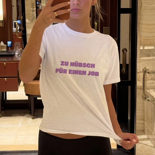 Zu hübsch für einen Job Cropped Top